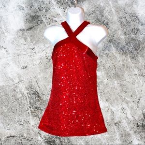 Balera sparkly red tank top
